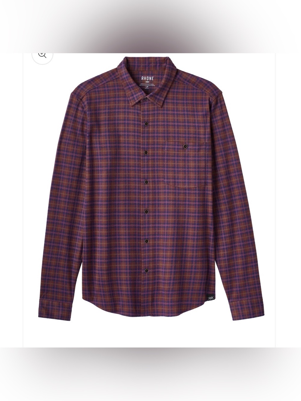 RHONE Hardy Flannel Shirt in Vineyard Wine Plaid size XL